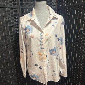 Shein Floral Button-Up Women's Top. Sz M